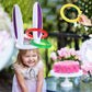 Inflatable Bunny Ear Ring Toss Game, Bunny Head Inflatable Toy with Rings (Pet & Party Game)