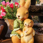 Easter Resin Bunny Figurine, Handcrafted Rabbit Garden Ornament