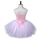 Easter Bunny Princess Catwalk Costume, Girls’ Striped Sleeveless Skirt with Headband