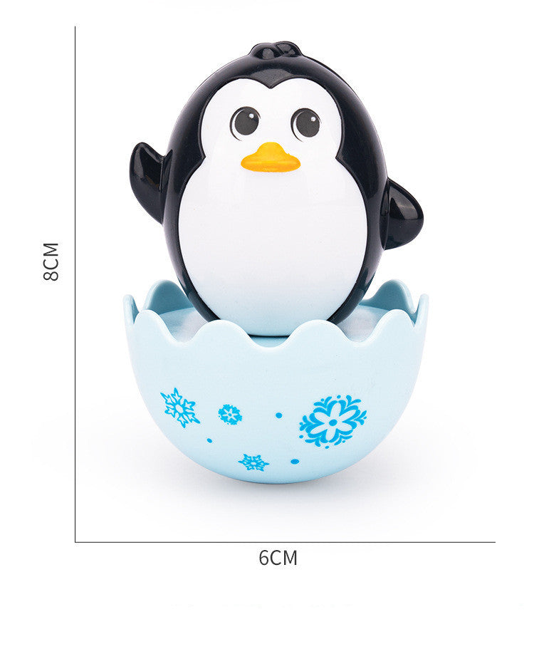 Wobble Fun: Baby Cartoon Mini Tumbler Toy Set (Penguin, Rabbit, Chicken) for Interactive Play.