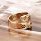 Hollow Love Dog Claw Ring, Gold Alloy Adjustable Pet-Themed Fashion Jewelry