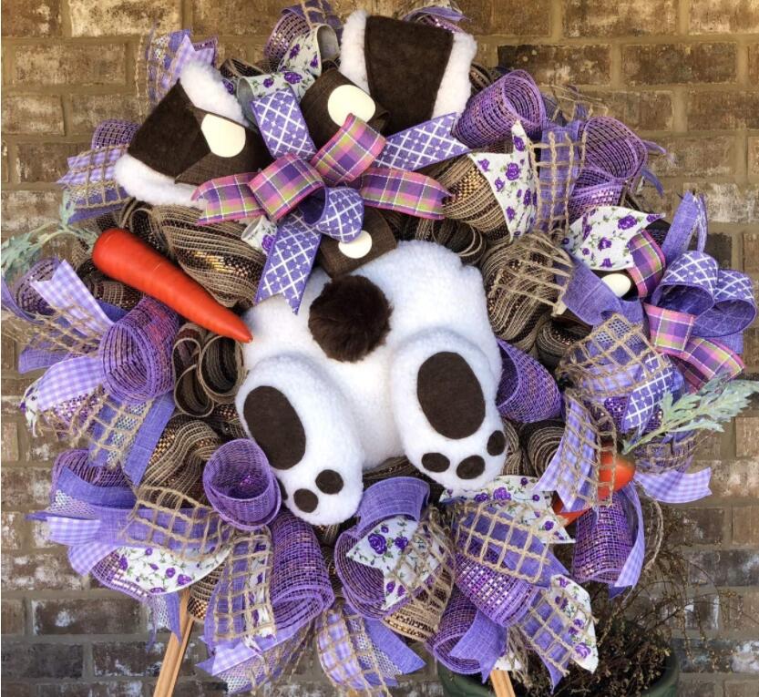 Christmas & Easter Bunny Garland, Foam Fruit Decorative Cloth Ornament (50×40 cm)