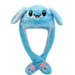 Luminous Bunny Hat, Cute Rabbit Hat With Moving Ears & Light-Up Design