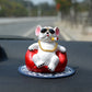 Creative Bully Dog Car Ornament, Personality Resin Dog Decoration for Dashboard & Home