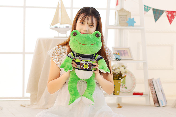 Healing Smiling Frog Plush Doll – Cute Cartoon Frog Toy (25–50 cm)