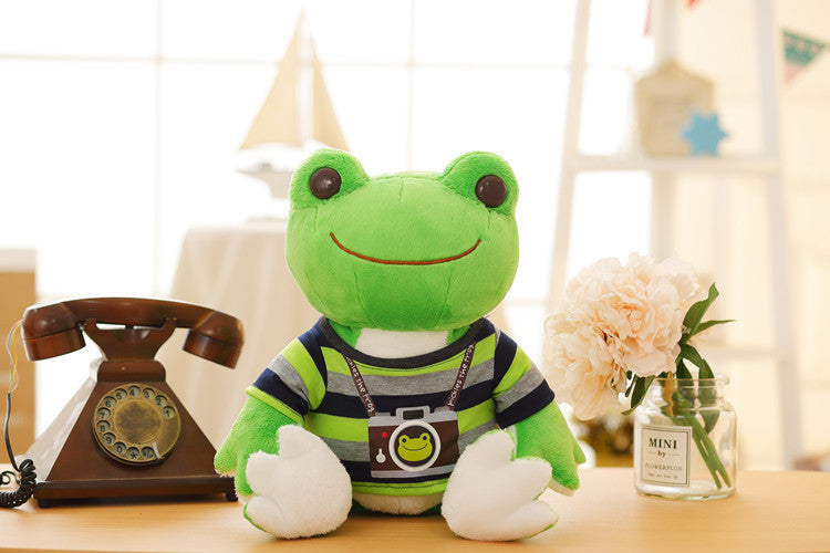 Healing Smiling Frog Plush Doll – Cute Cartoon Frog Toy (25–50 cm)