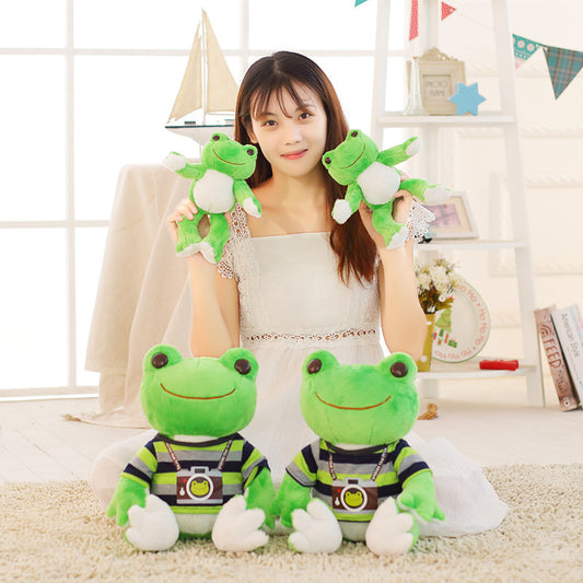 Instant Cheer: Healing Cartoon Smiling Frog Plush Doll Toy ($\mathbf{25\text{cm}}$ or $\mathbf{50\text{cm}}$).