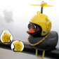 Honk in Style: Little Yellow Duck Self-Propelled Electric Vehicle Motorcycle Ornament & Air Horn.