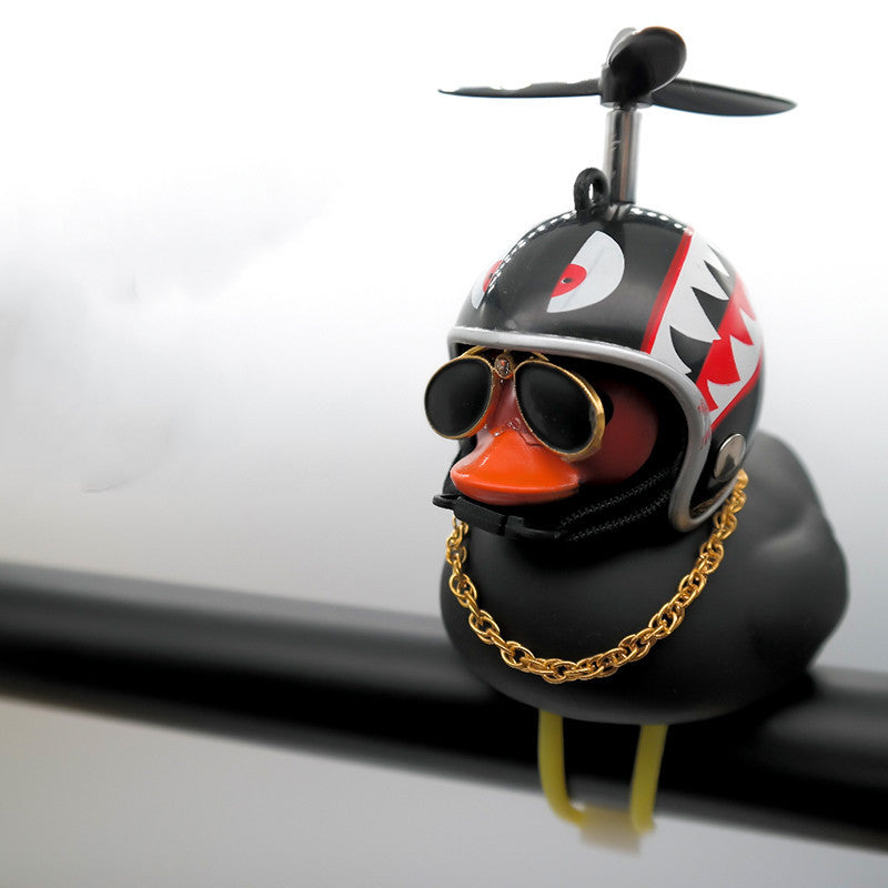 Honk in Style: Little Yellow Duck Self-Propelled Electric Vehicle Motorcycle Ornament & Air Horn.