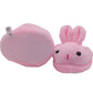 Creative Cute Children's Doll Plush Bunny Slippers, Pink Rabbit Design