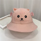 Kitten & Frog Sun Hat – Cute Small Pot Fisherman Hat for Babies & Kids