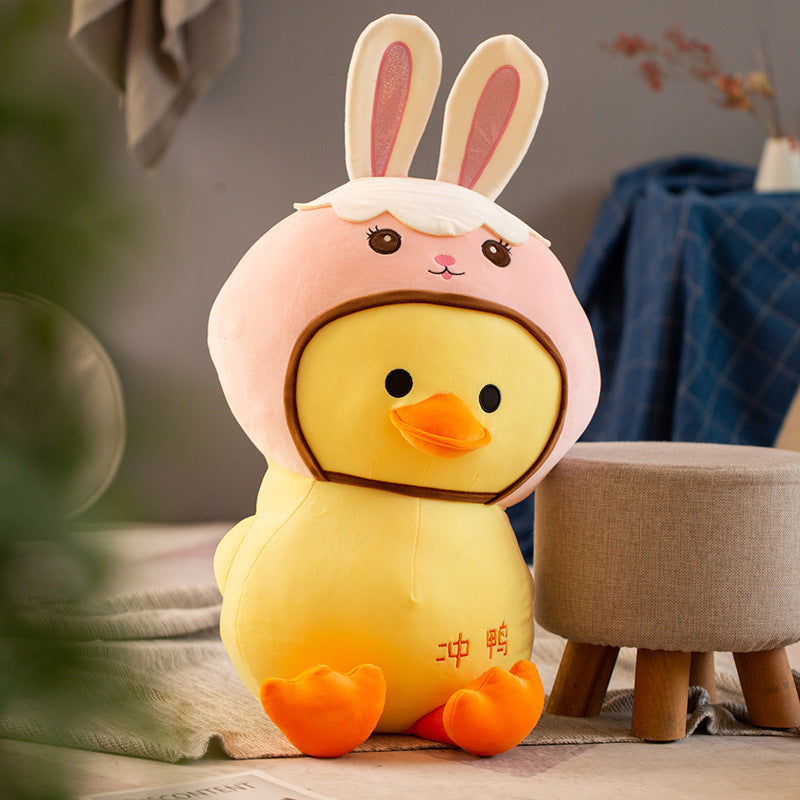 Costumed Cuddles: Weiyi Cute Chongchong Duck Plush Doll (Super Soft Elastic Cotton).