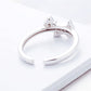 Simple Diamond-Studded Dog Ring, Gold-Plated Open Zircon Ring for Women