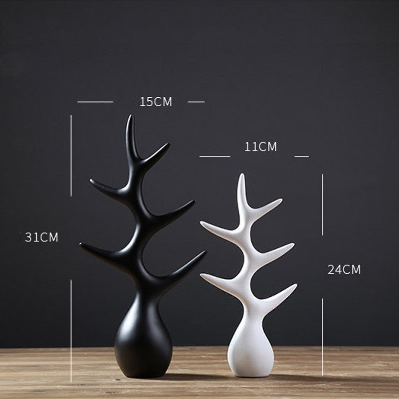 Creative Ceramic Animal Vase, Modern Simple Home & Living Room Decoration