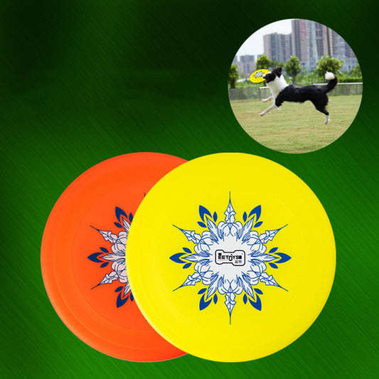 Golden Retriever Favorite: Bite-Resistant, Floating TPU Frisbee for Large Dog Training ($\mathbf{2}$ Sizes, $\mathbf{2}$ Fluorescent Colors).