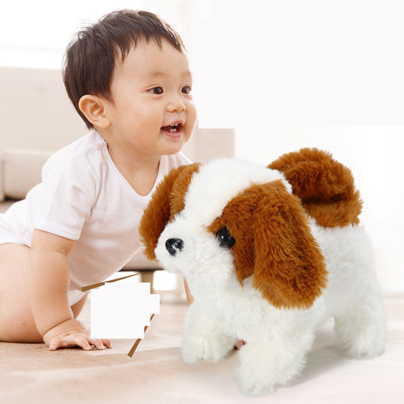 Interactive Joy: Electric Walking Animal Plush Toy ($\mathbf{18\text{cm}}$ Corgi/Teddy/Bunny).