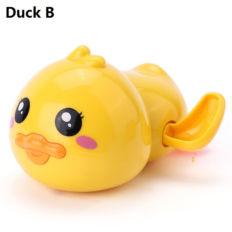Little Yellow Duck Bath Toy – Pull-String Clockwork Water Toy for Kids