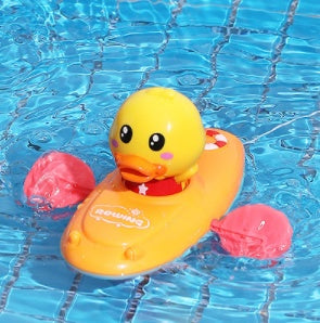 Little Yellow Duck Bath Toy – Pull-String Clockwork Water Toy for Kids
