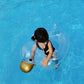 Safe Splash: Children's Transparent Duck Swimming Ring Seat (Eco-Friendly PVC).