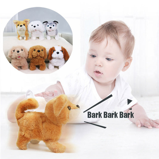 Interactive Joy: Electric Walking Animal Plush Toy ($\mathbf{18\text{cm}}$ Corgi/Teddy/Bunny).