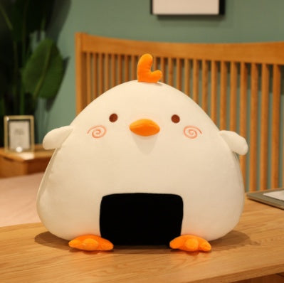Kawaii Comfort: Soft Rice Ball Chicken/Duck Plush Toy Doll (35-60cm) Pillow Gift.