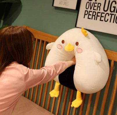 Kawaii Comfort: Soft Rice Ball Chicken/Duck Plush Toy Doll (35-60cm) Pillow Gift.