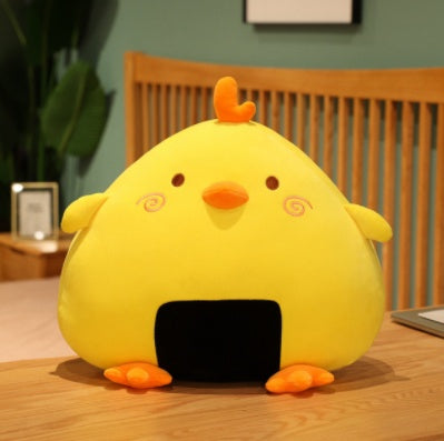 Kawaii Comfort: Soft Rice Ball Chicken/Duck Plush Toy Doll (35-60cm) Pillow Gift.