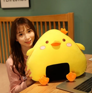 Kawaii Comfort: Soft Rice Ball Chicken/Duck Plush Toy Doll (35-60cm) Pillow Gift.