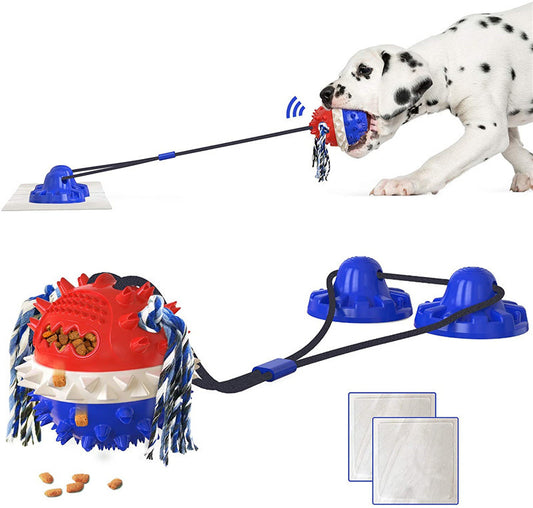 Built to Last: Aggressive Chew Dog Toy with Suction Cup (TPR, Indestructible Interactive Fun).