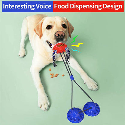Built to Last: Aggressive Chew Dog Toy with Suction Cup (TPR, Indestructible Interactive Fun).