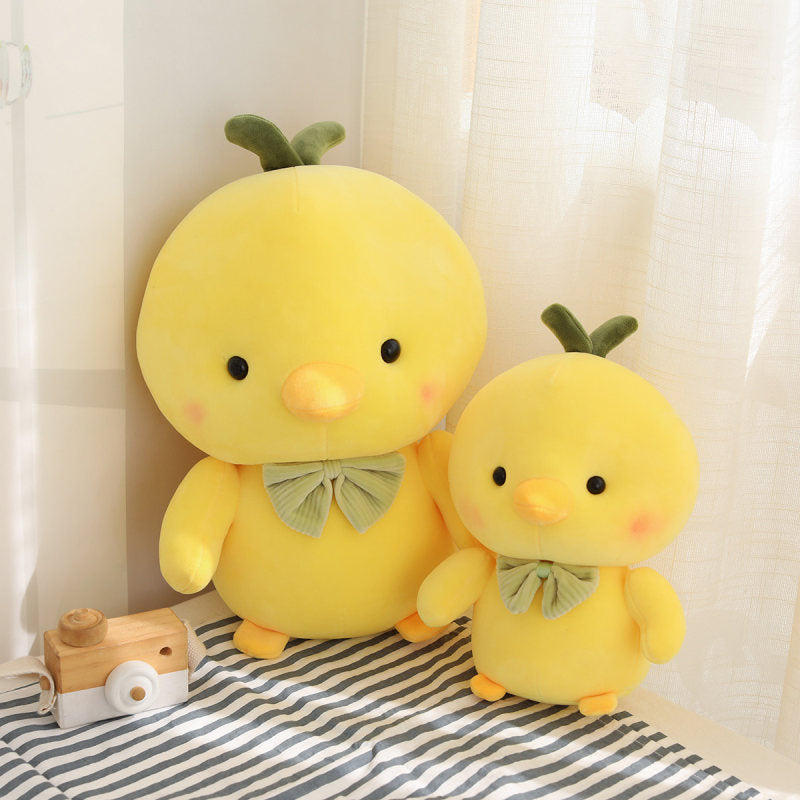Ultra Soft Snuggles: Creative Cute Little Yellow Chicken Plush Doll (Down Cotton Filled).