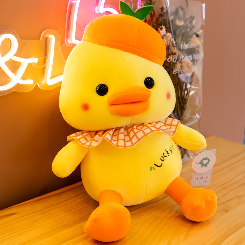 Lucky Duck Plush Doll Pillow – Cute Banana Duckling Plush Gift for Girls