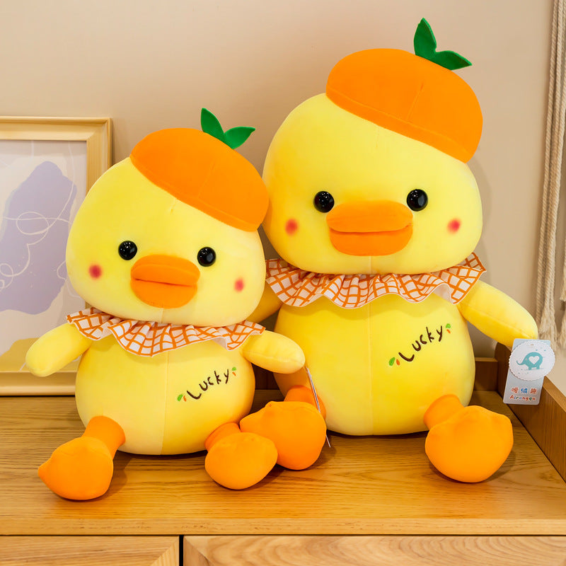 Lucky Duck Plush Doll Pillow – Cute Banana Duckling Plush Gift for Girls