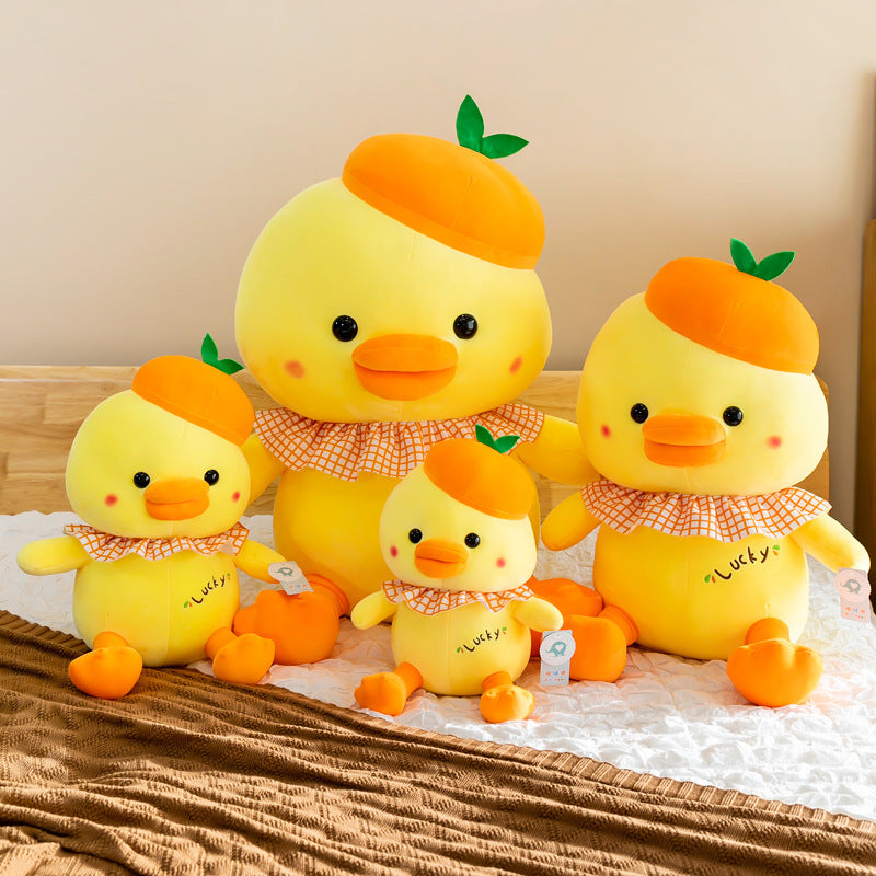 Lucky Duck Plush Doll Pillow – Cute Banana Duckling Plush Gift for Girls