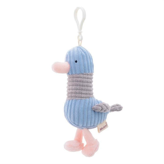 Plush Duck & Bear Keychain Backpack Pendant – Cute Animal Mini Charms Collection