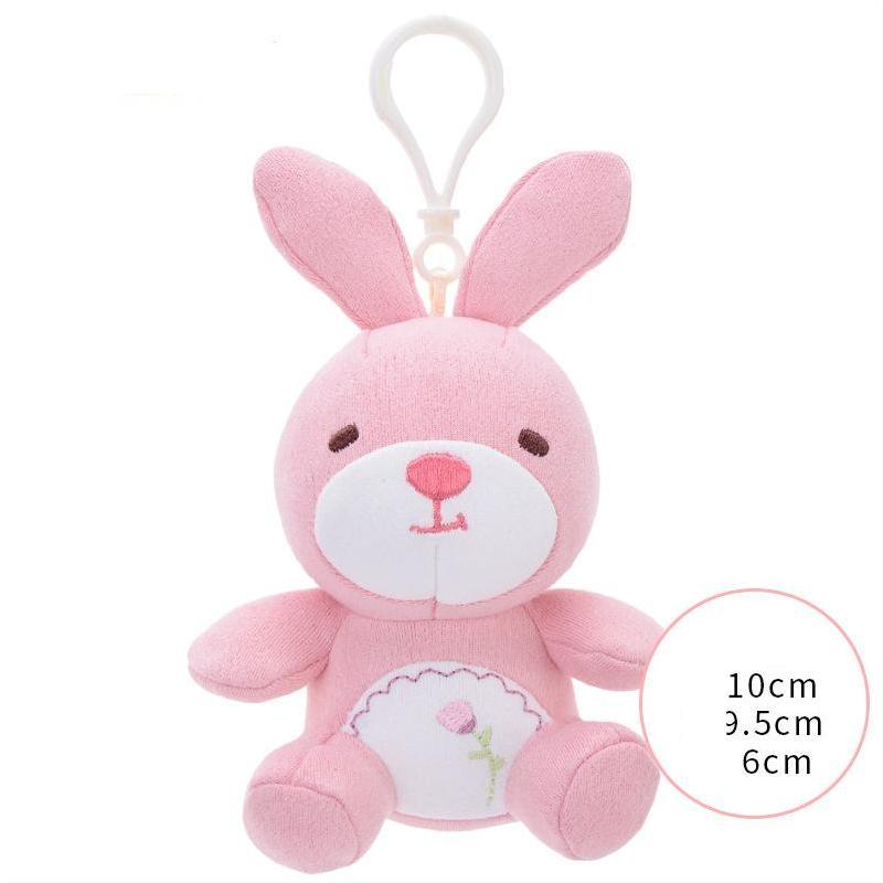 Plush Duck & Bear Keychain Backpack Pendant – Cute Animal Mini Charms Collection