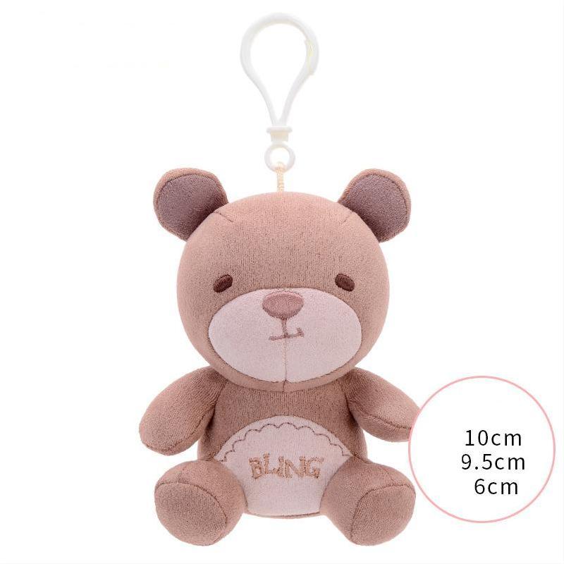 Plush Duck & Bear Keychain Backpack Pendant – Cute Animal Mini Charms Collection