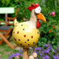 Yard Art Decor Chicken Garden Lawn Plug – Hen & Rooster Resin Ornaments for Indoor/Outdoor Decoration