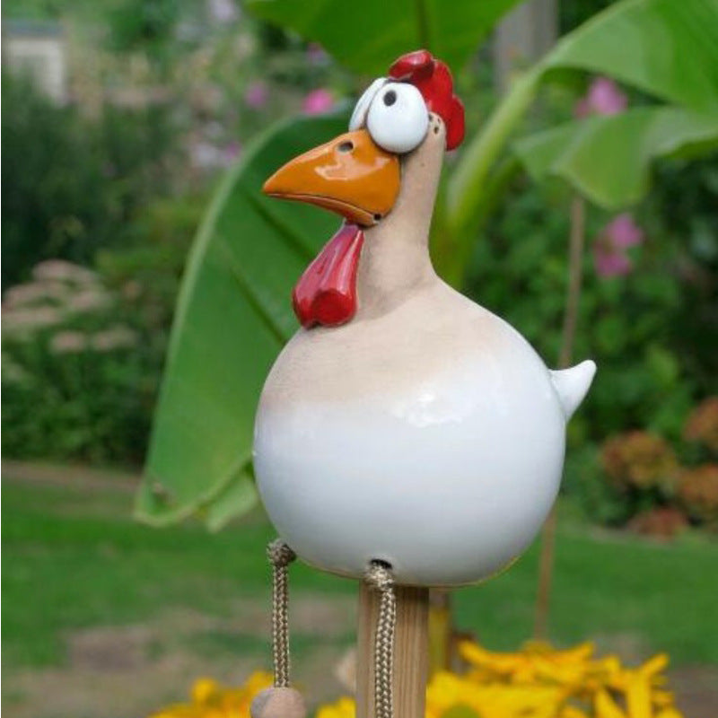 Yard Art Decor Chicken Garden Lawn Plug – Hen & Rooster Resin Ornaments for Indoor/Outdoor Decoration