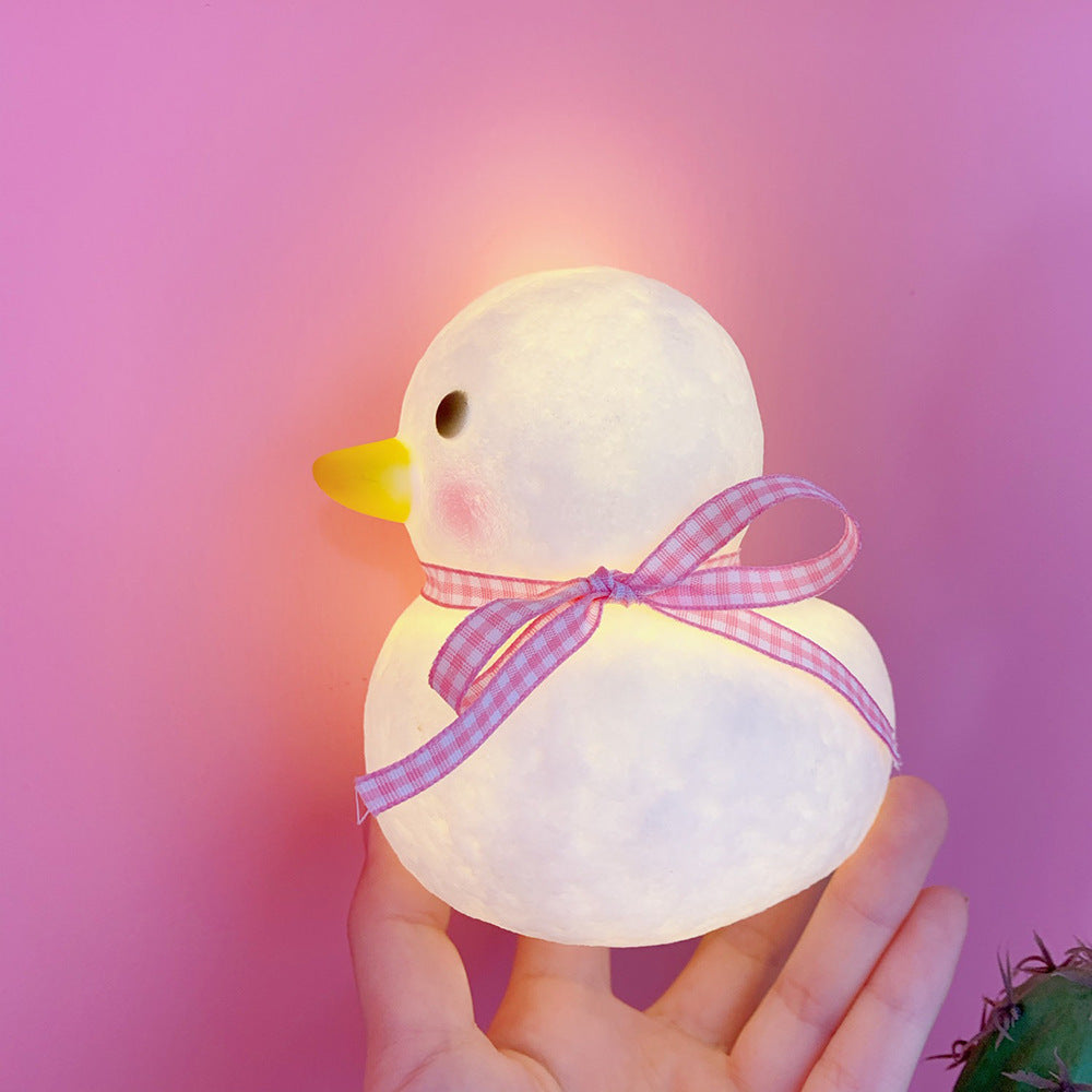 Charming Glow: Cute Little Duck LED Room Bedside Lamp (Toggle Switch).