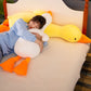 Big White Goose Plush Toy – Cute Duck Doll & Sleeping Leg Pillow for Girls