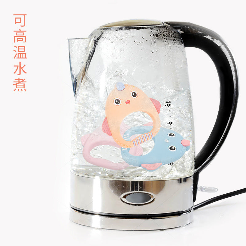 Soothing Comfort: Baby Cute Chicken Silicone Teether/Molar Toy (7.5 × 7.9cm, Multi-Style).