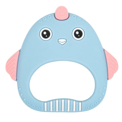 Soothing Comfort: Baby Cute Chicken Silicone Teether/Molar Toy (7.5 × 7.9cm, Multi-Style).