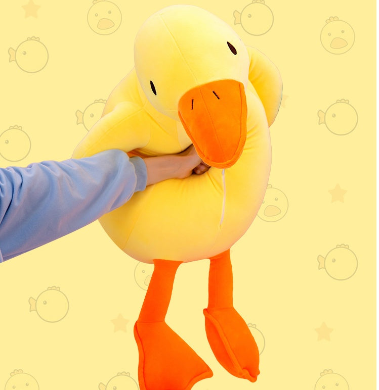 Big White Goose Plush Toy – Cute Duck Doll & Sleeping Leg Pillow for Girls