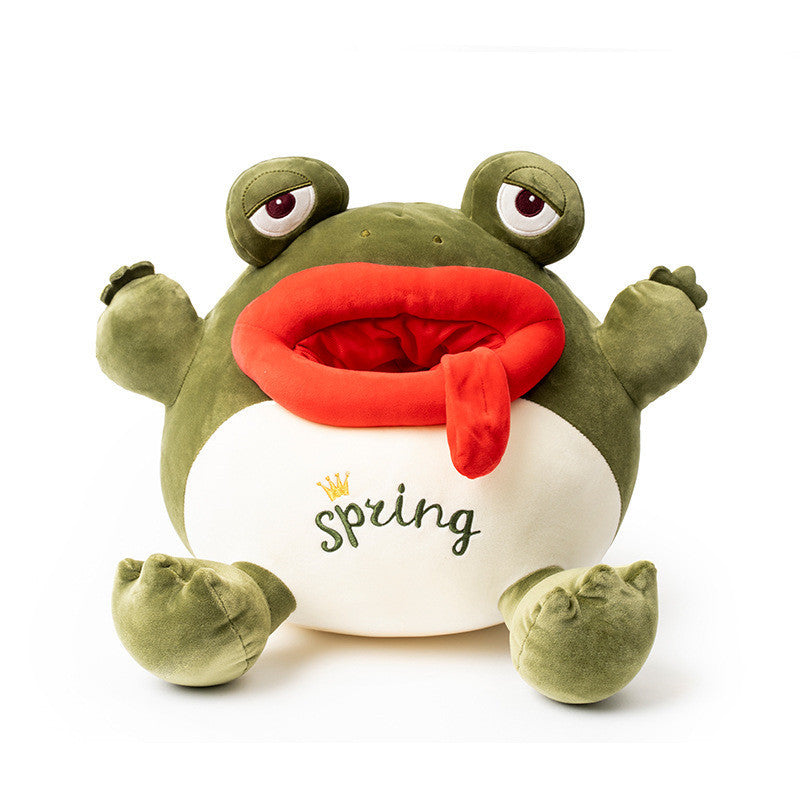 Funny Lonely Frog Doll Ugly Plush Toy – Sitting Frog Boy Pillow (30–40 cm)