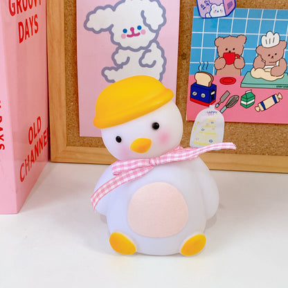 INS Bedroom Girl LED Night Light – Cute Little Duck Bedside Lamp & Room Decor (Creative Gift)