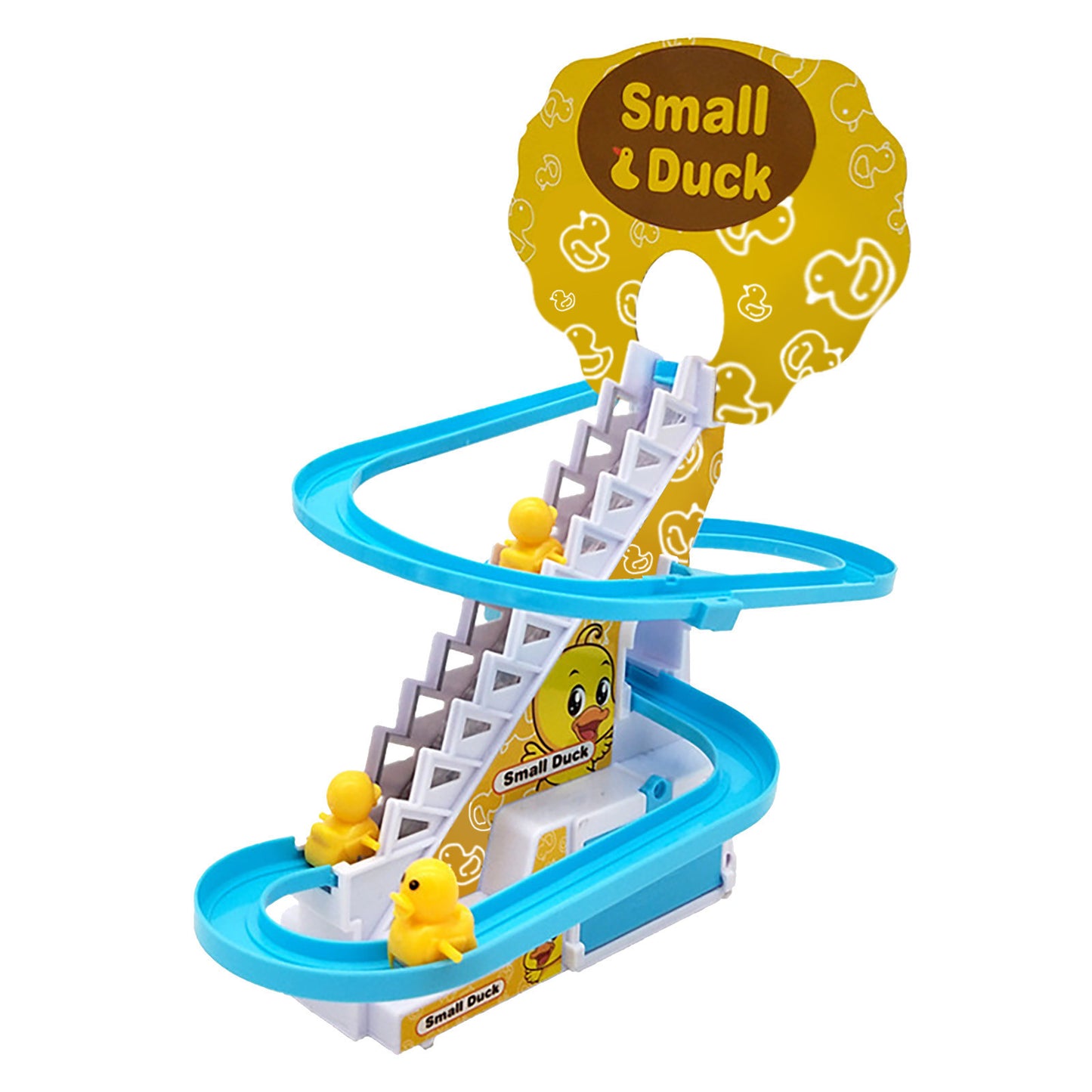 Musical Fun: Little Duck / Penguin Automatic Climbing Stairs Toy (Lights, Music, USB/Battery).