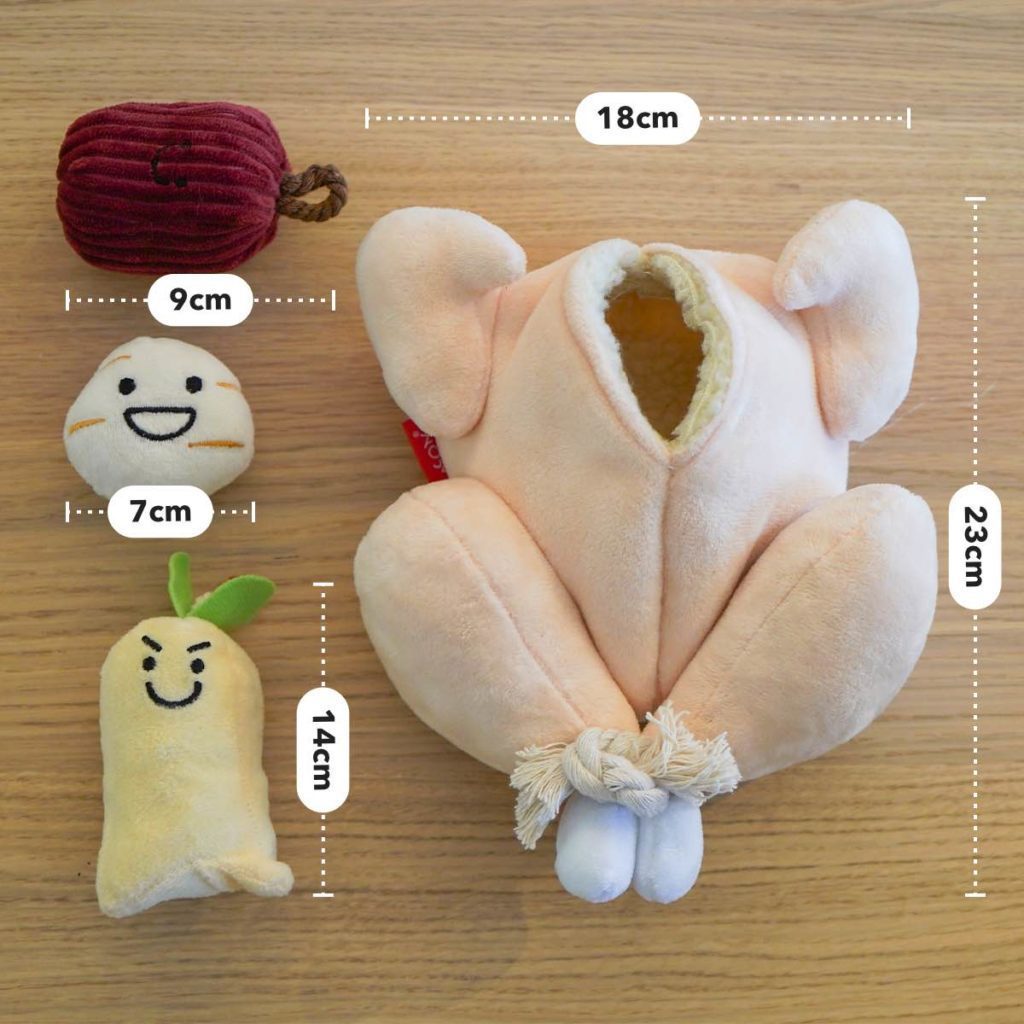 Korean Comfort Food: Ins Hot Style Ginseng Chicken Soup Sniffing & Vocal Plush Toy (120g).