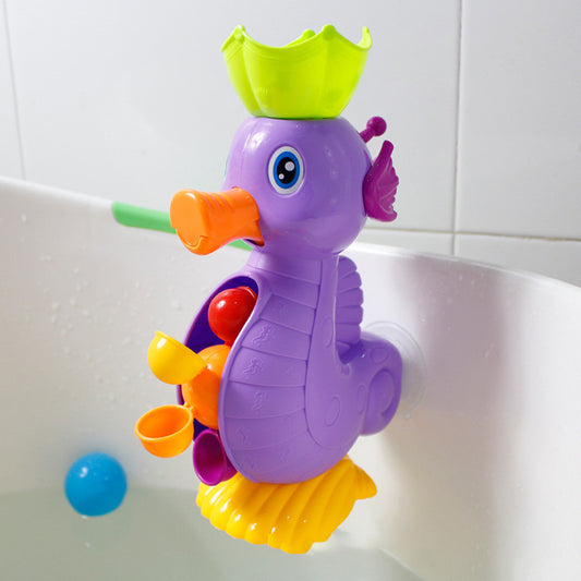 Splish Splash Learning: Educational Rhubarb Duck Baby Bath Toy Set (Waterwheel/Wheel Type).