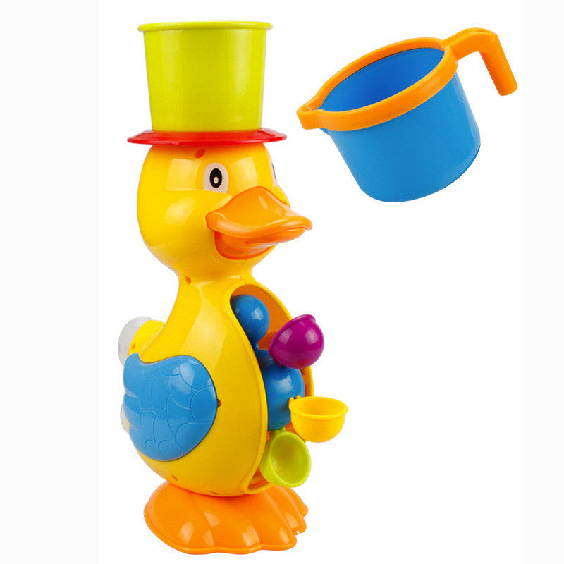 Splish Splash Learning: Educational Rhubarb Duck Baby Bath Toy Set (Waterwheel/Wheel Type).